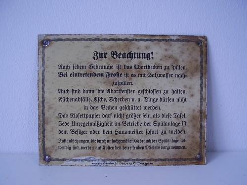 Antikes blech schild zur - antikes, "